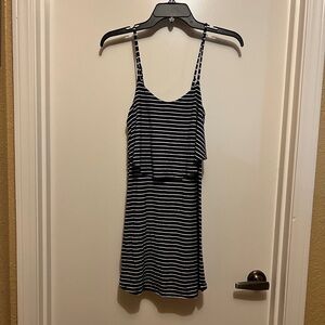 American Eagle Outfitters Blue and White Striped Shirt